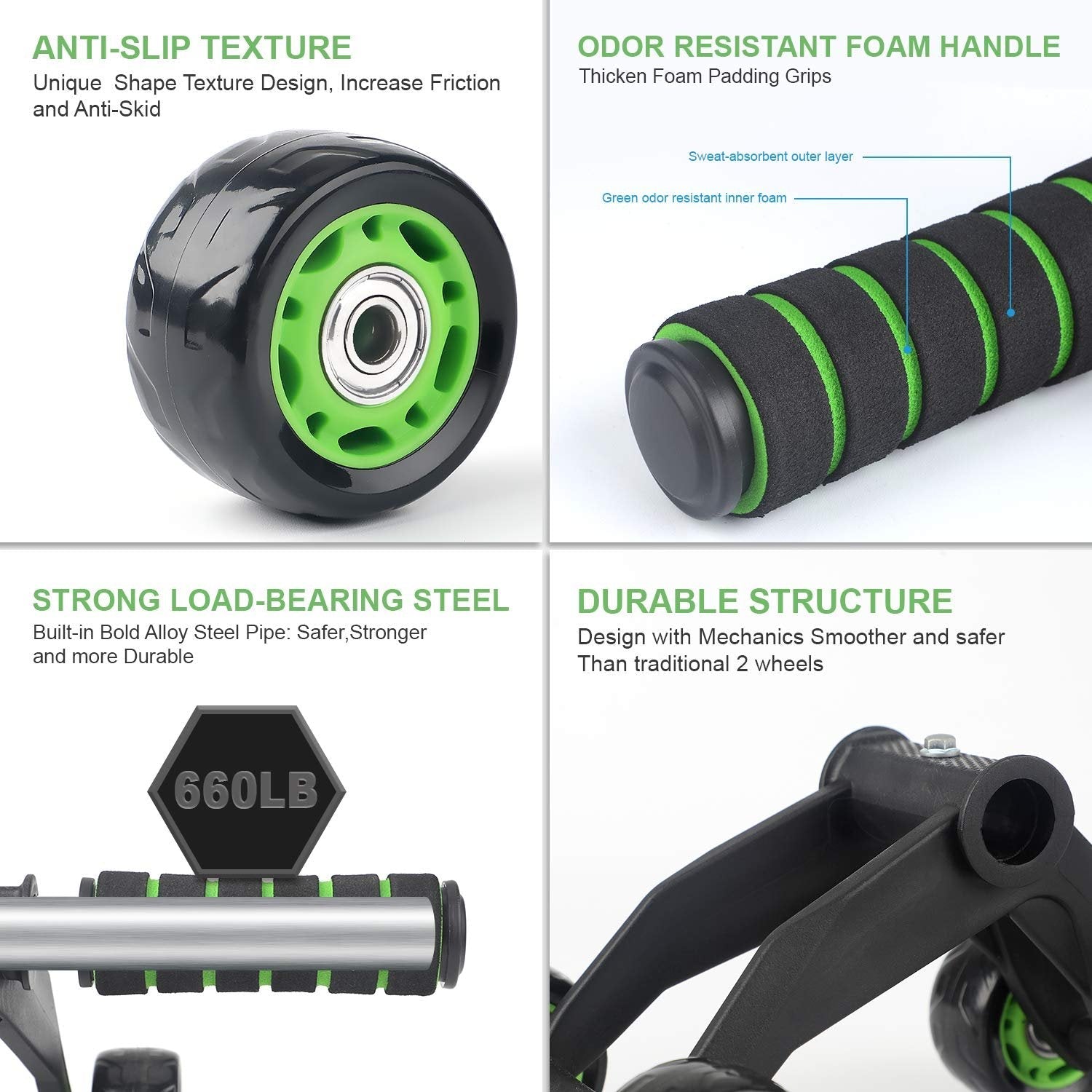 Zestaw treningowy 10w1 – kółko do ćwiczeń AB Roller + akcesoria